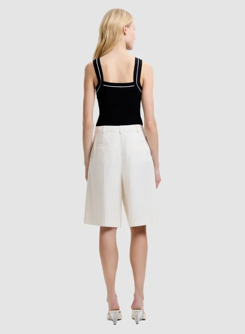 French Connection Cream Raquel Bermuda Short for Women | Best Price UAE